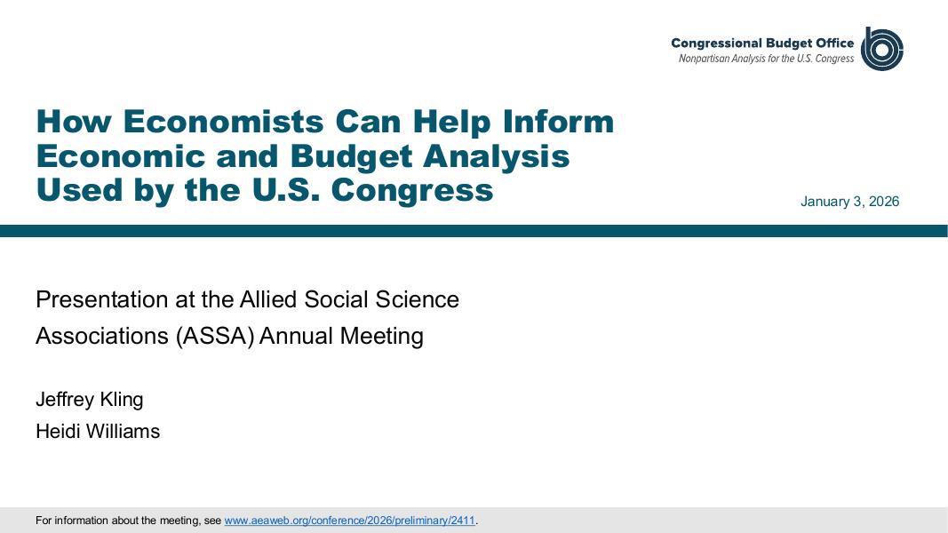 国会预算办公室：2026年经济学家如何为美国国会所用的经济和预算分析提供信息报告（英文版）