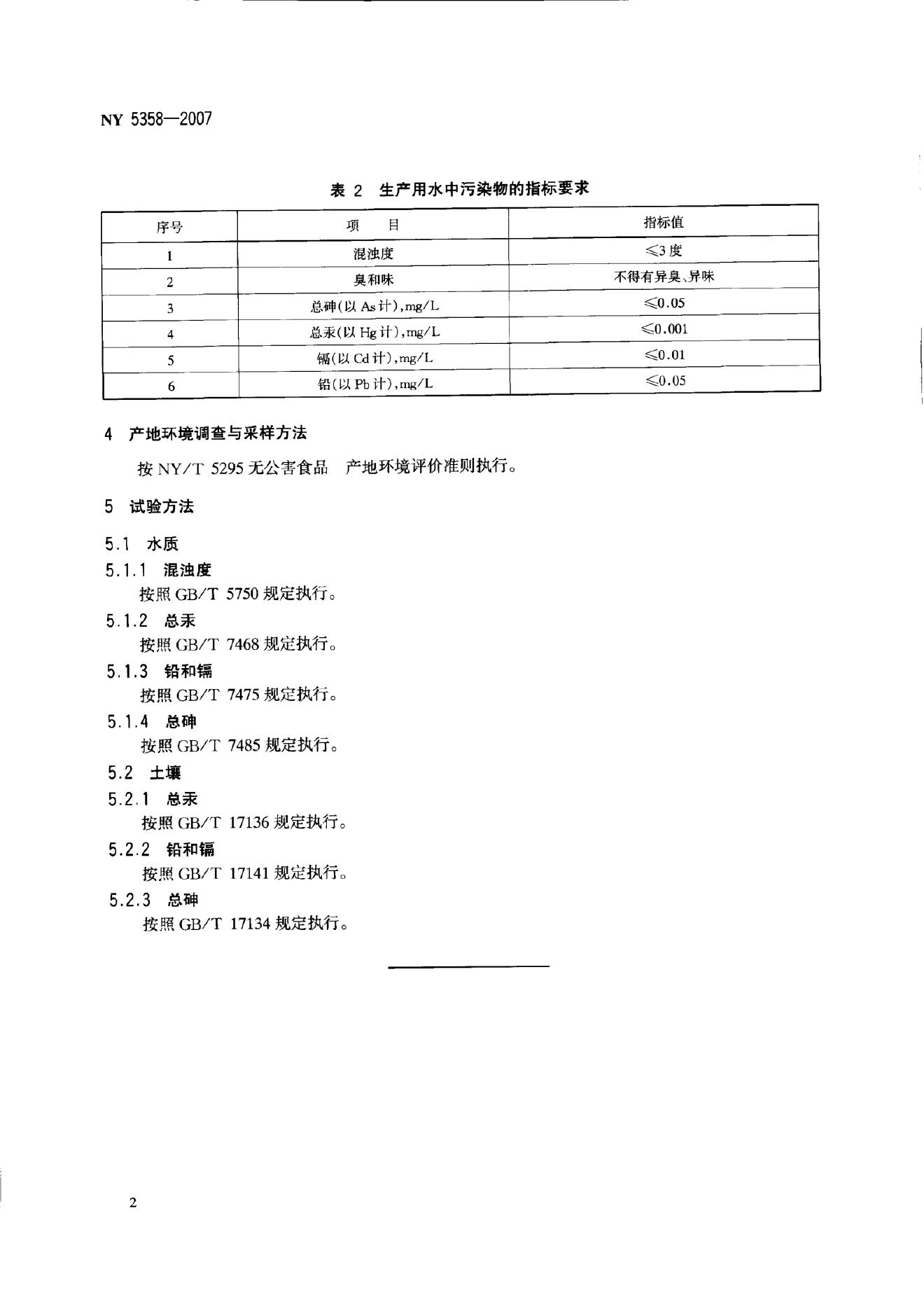 NY 5358-2007 标准预览