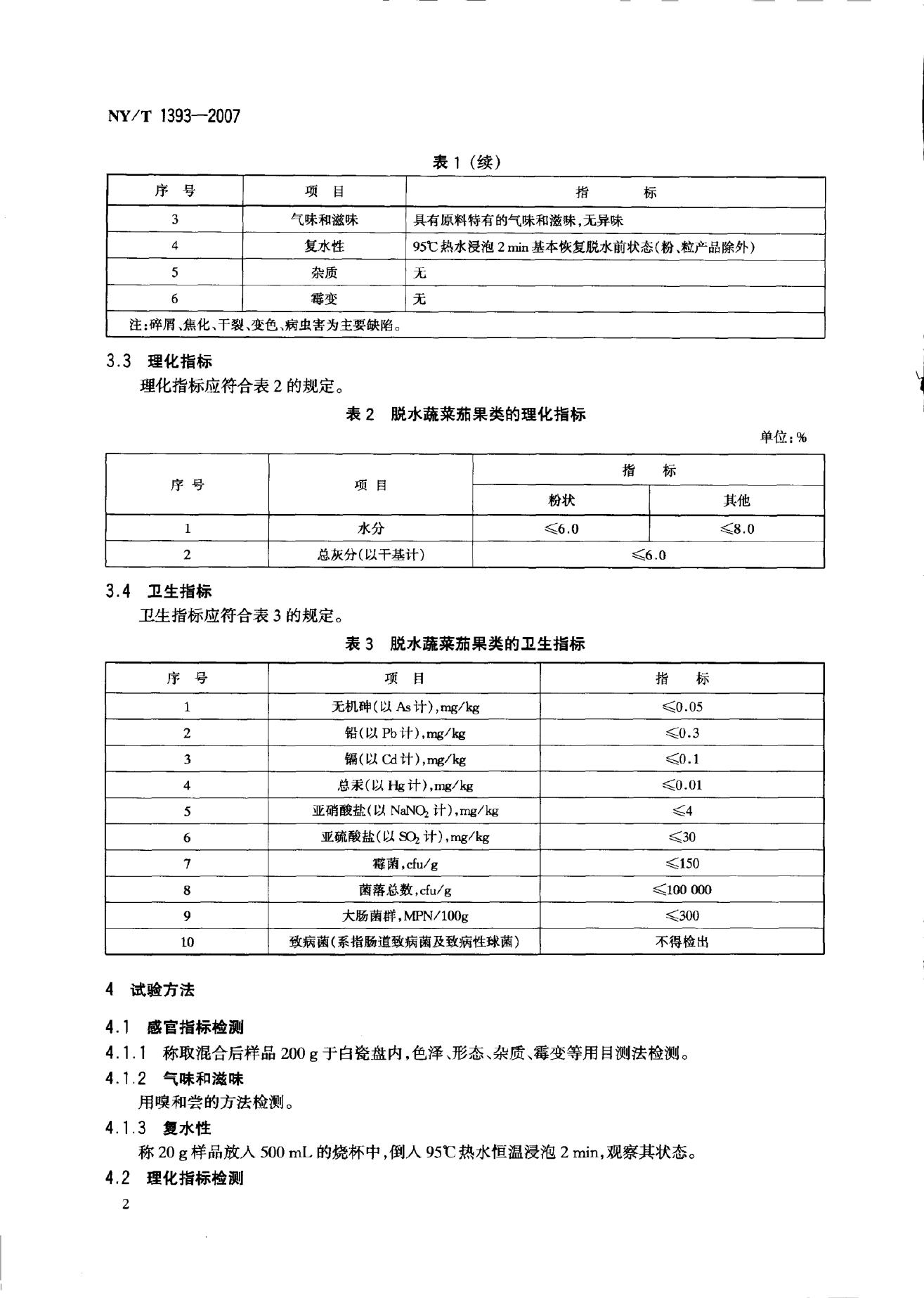 NY/T 1393-2007 标准预览