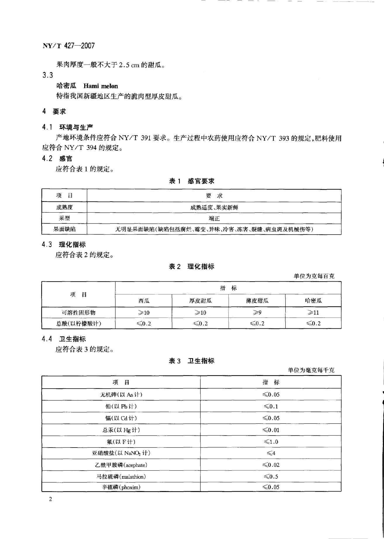 NY/T 427-2007 标准预览