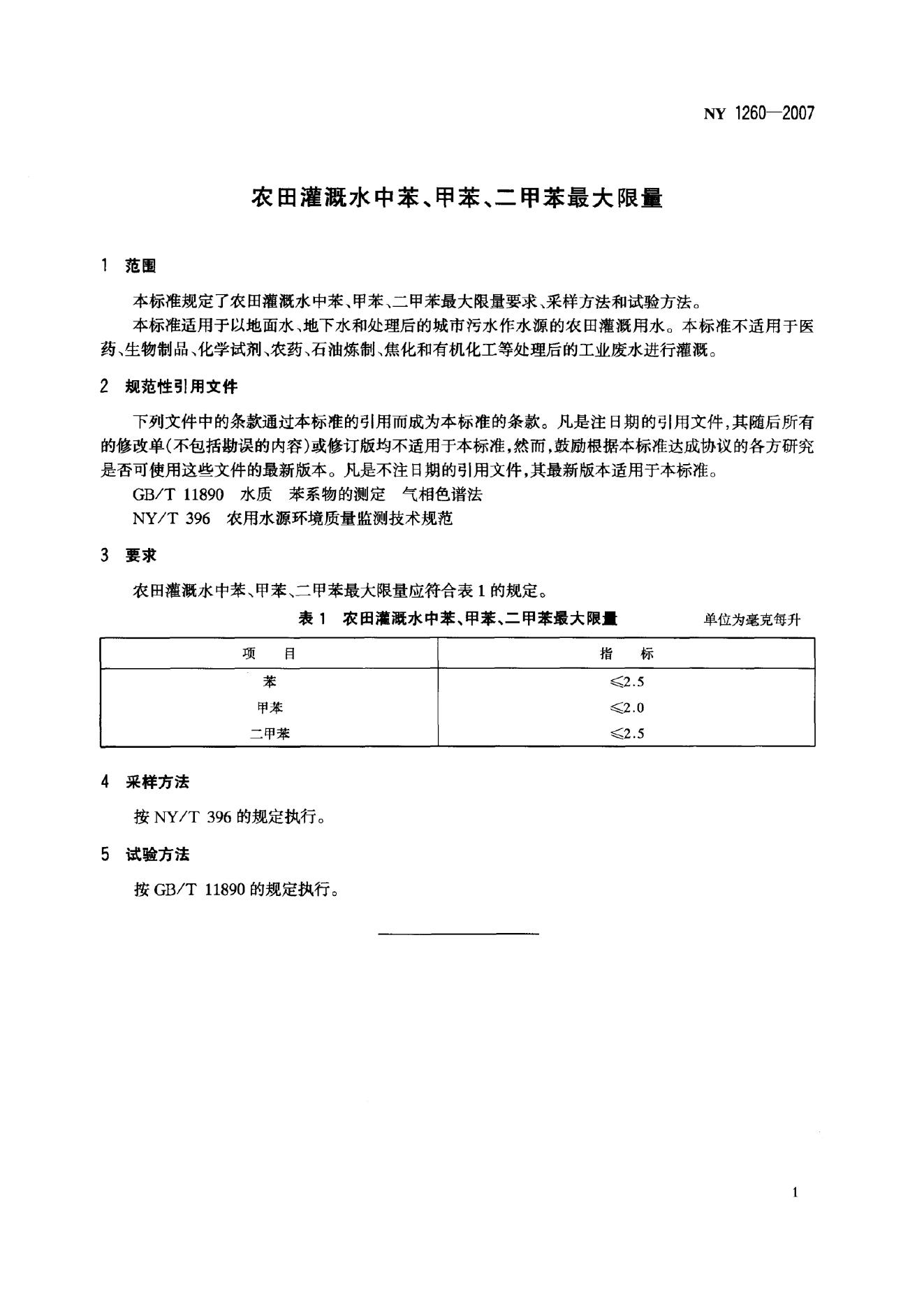 NY 1260-2007 标准预览