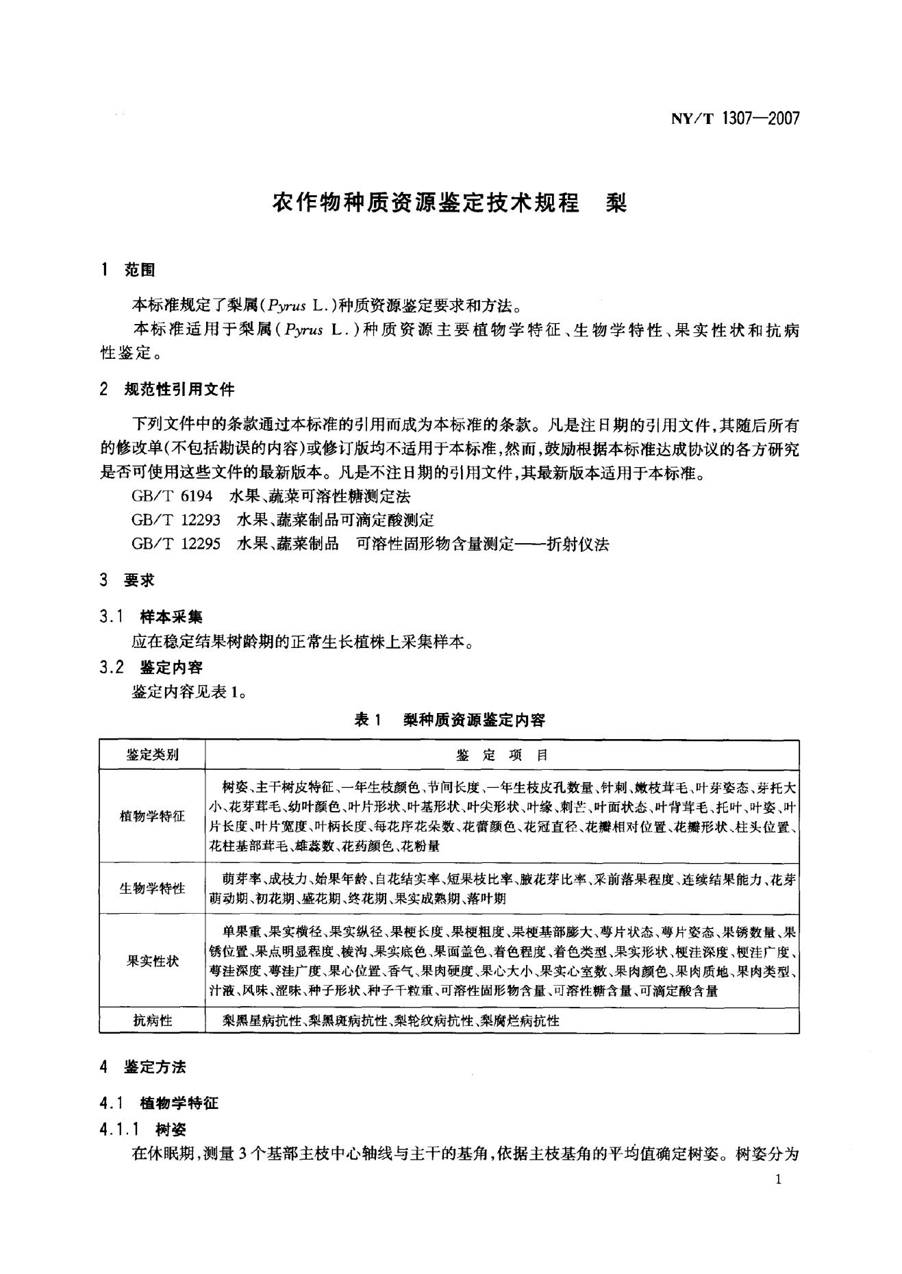 NY/T 1307-2007 标准预览