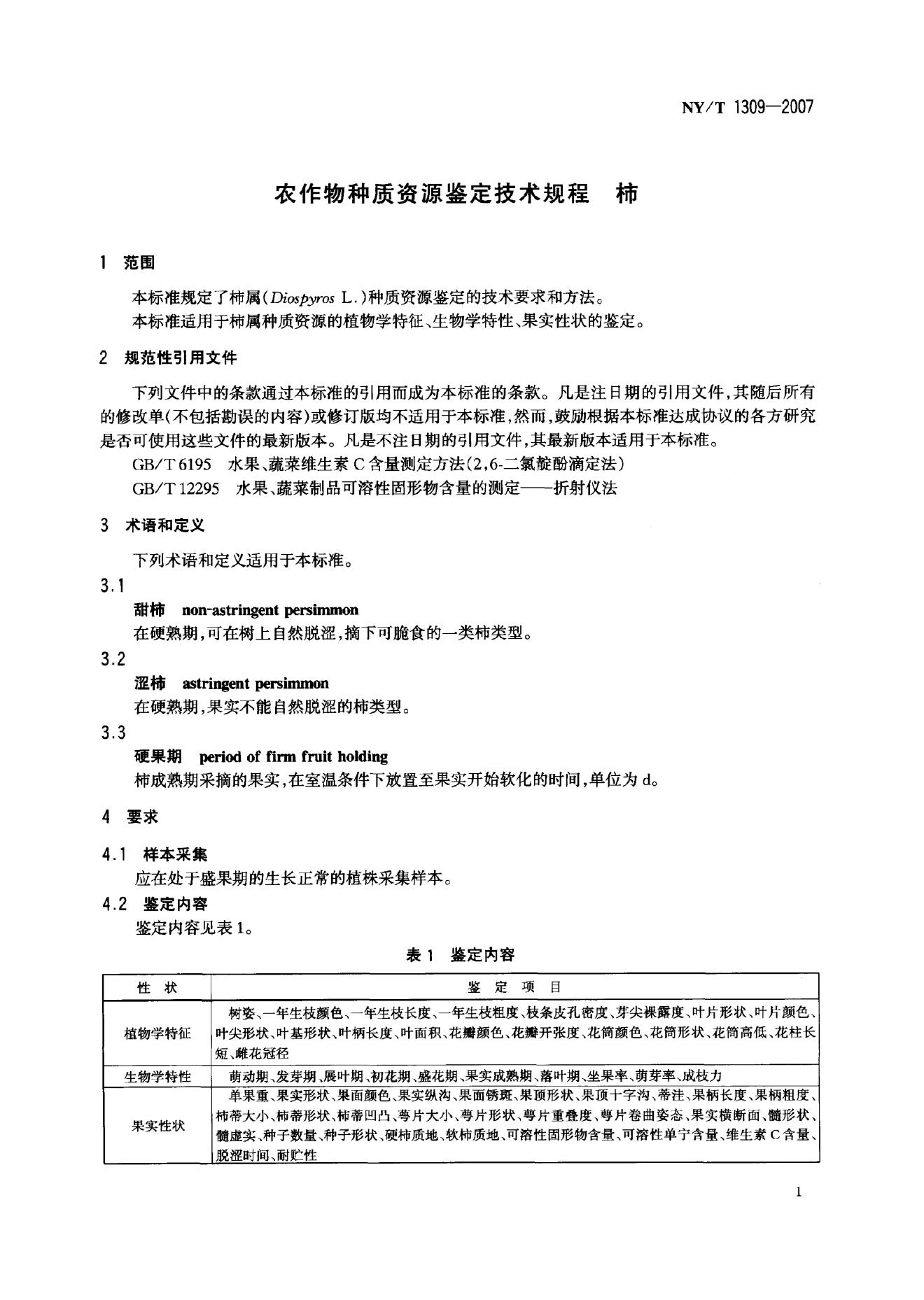 NY/T 1309-2007 标准预览