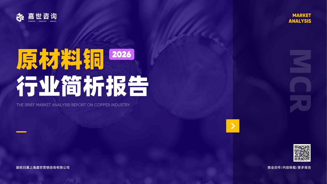 嘉世咨询：2026年原材料铜市场简析报告