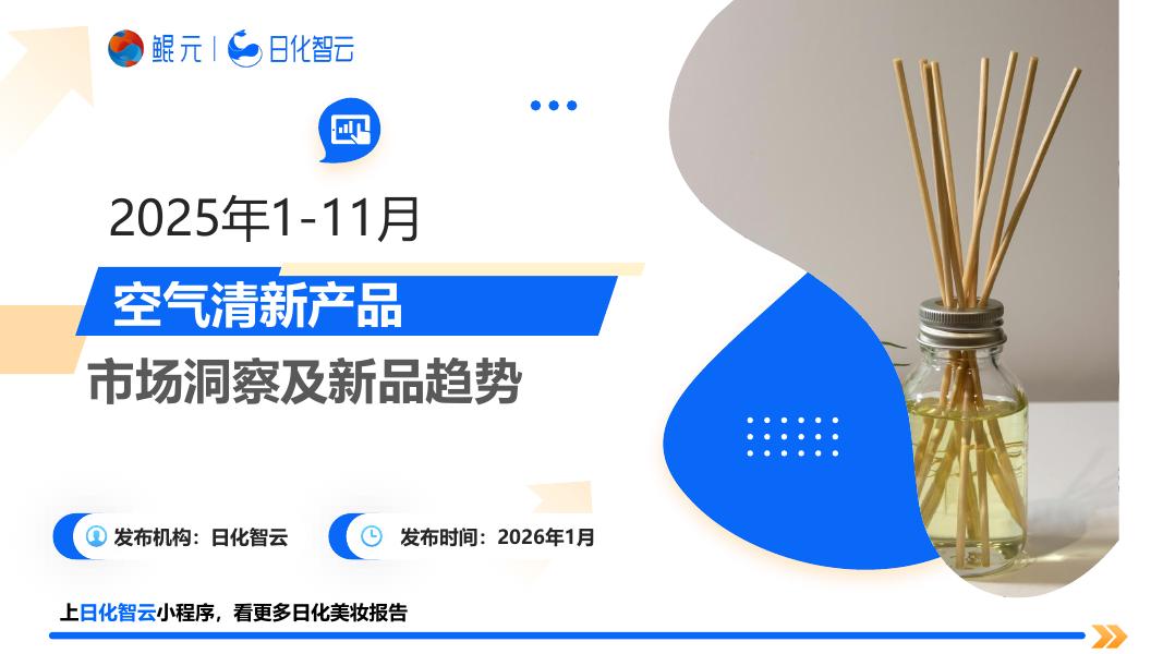 日化智云：2025年1-11月空气清新剂市场洞察及新品趋势报告