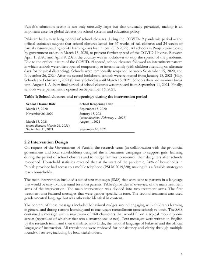 世界银行：大规模推动：巴基斯坦旁遮普省学校停课期间政府短信活动的证据（英文版）_第7页