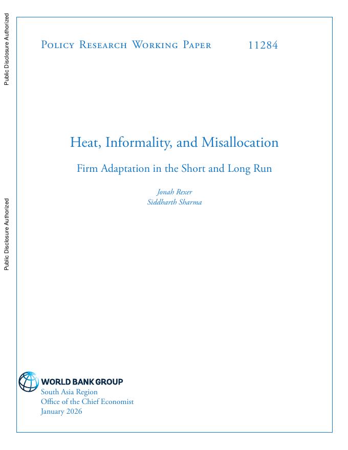 世界银行：热、非正式性和错配：企业在短期和长期的适应（英文版）