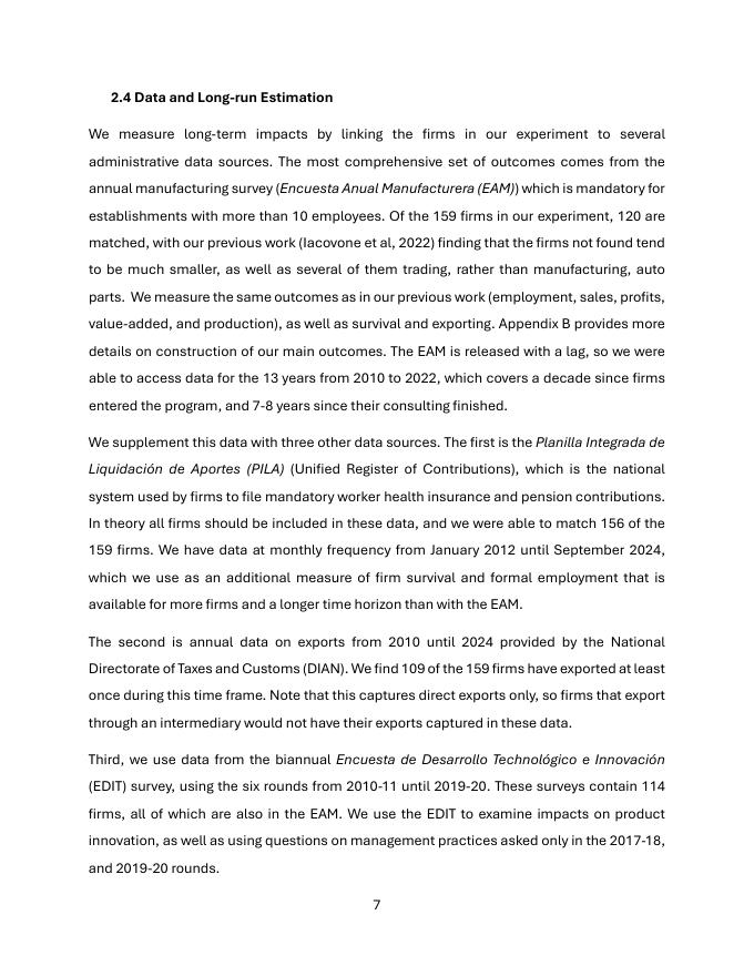 世界银行：集团咨询在十年后继续为企业带来益处：来自哥伦比亚汽车零部件企业的实证证据（英文版）_第9页