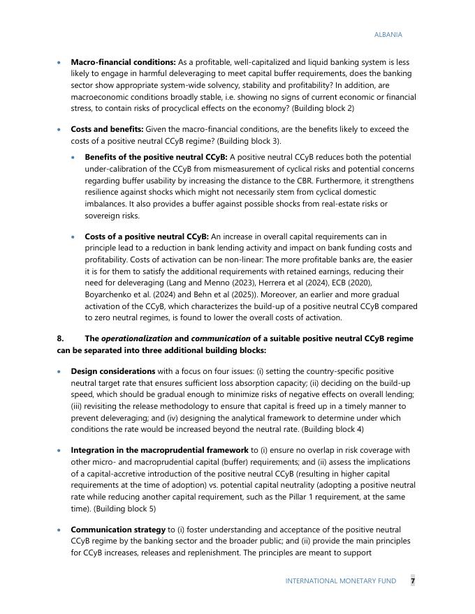 国际货币基金组织：阿尔巴尼亚引入正中性逆周期资本缓冲的积木式方法（英文版）_第7页