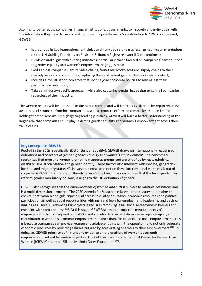 世界基准联盟（WBA）：2020年性别基准基线评估和2021年性别基准的草案方法论报告（英文版）_第6页