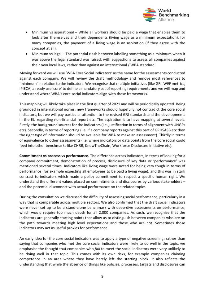 世界基准联盟（WBA）：2020年社会变革反馈报告（英文版）_第9页