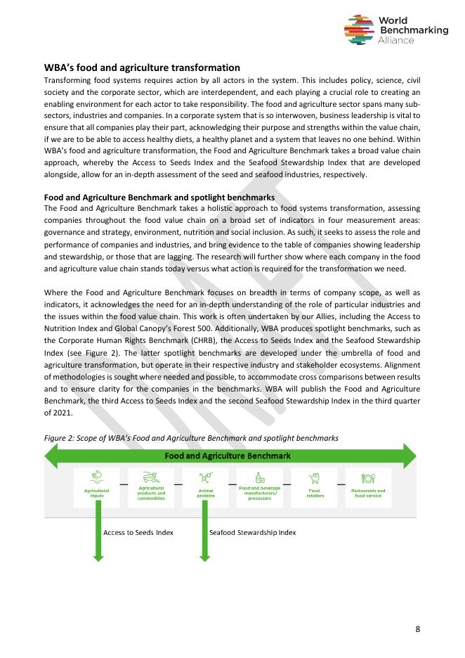 世界基准联盟（WBA）：2020年食品和农业基准方法草案报告（英文版）_第8页
