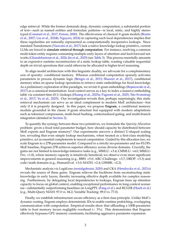 通过可伸缩查找的条件记忆 大型语言模型的新稀疏轴（英文版）_第2页