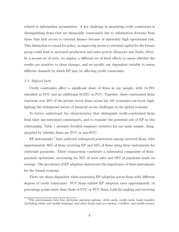 世界银行：企业信贷约束与电子支付：全球分析（英文版）_第10页