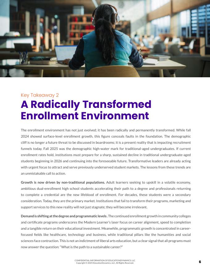 EducationDynamics：2026年高等教育展望报告：高等教育在不断变化的环境中的转型战略要务报告（英文版）_第6页