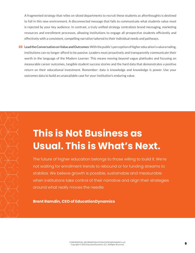 EducationDynamics：2026年高等教育展望报告：高等教育在不断变化的环境中的转型战略要务报告（英文版）_第9页