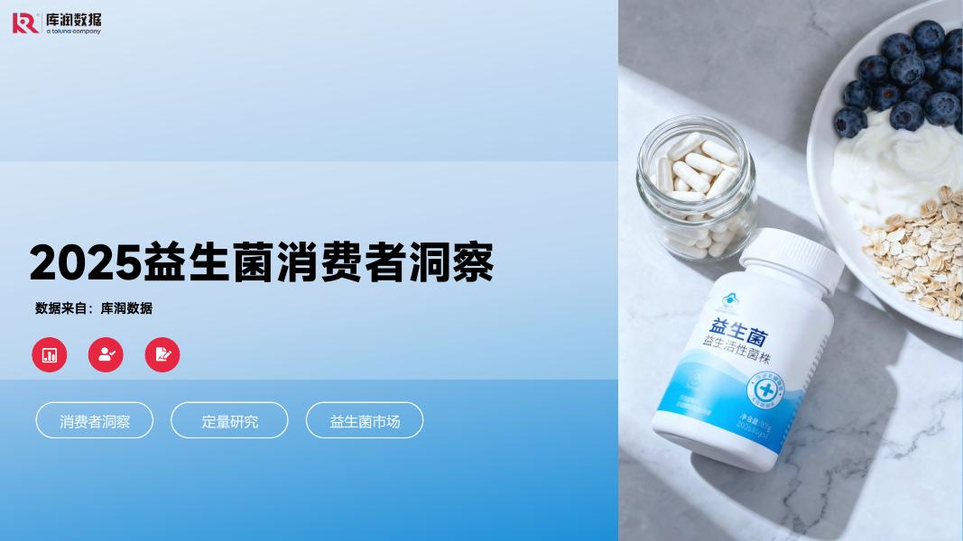 库润数据：2025年益生菌行业消费者洞察报告海报