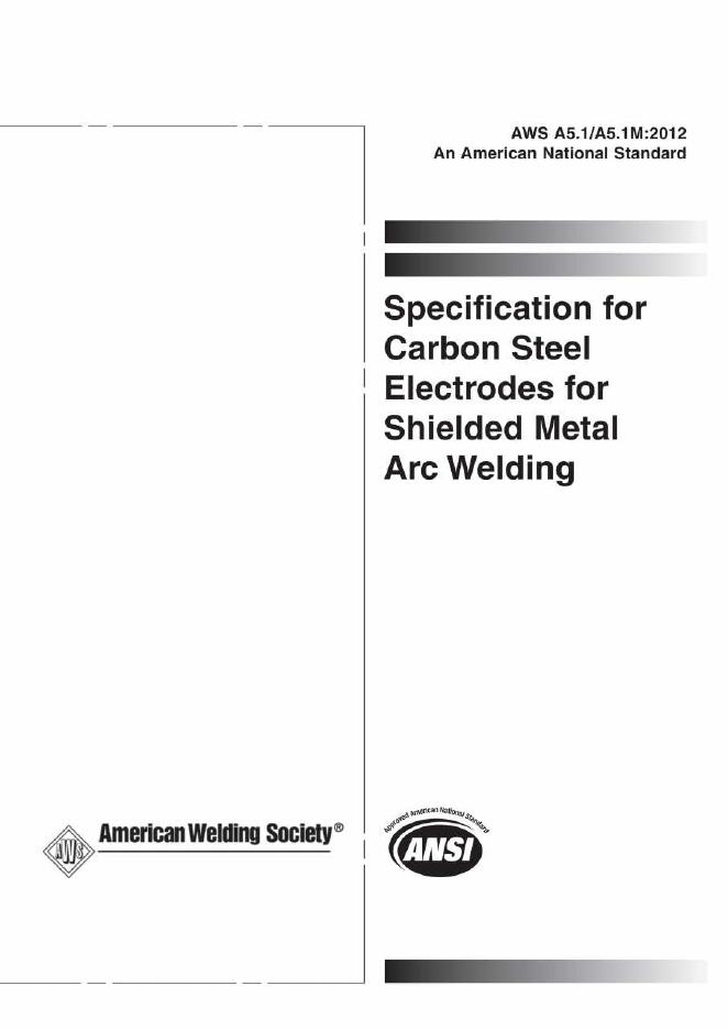 AWS A5.1-A5.1M-2012 手工电弧焊用碳钢焊条