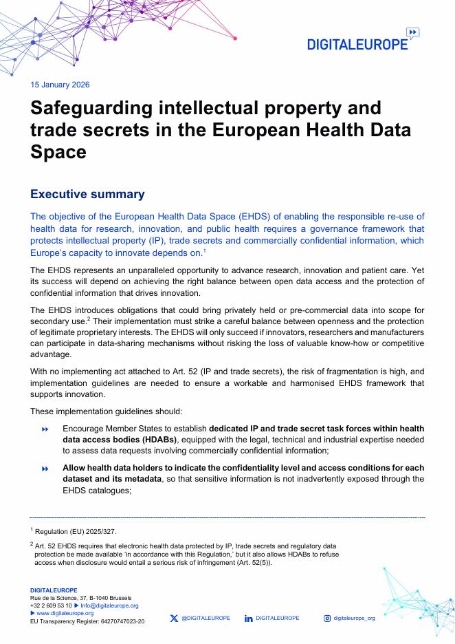 世界基准联盟（WBA）：2026年在欧洲健康数据空间中保护知识产权和商业秘密报告（英文版）