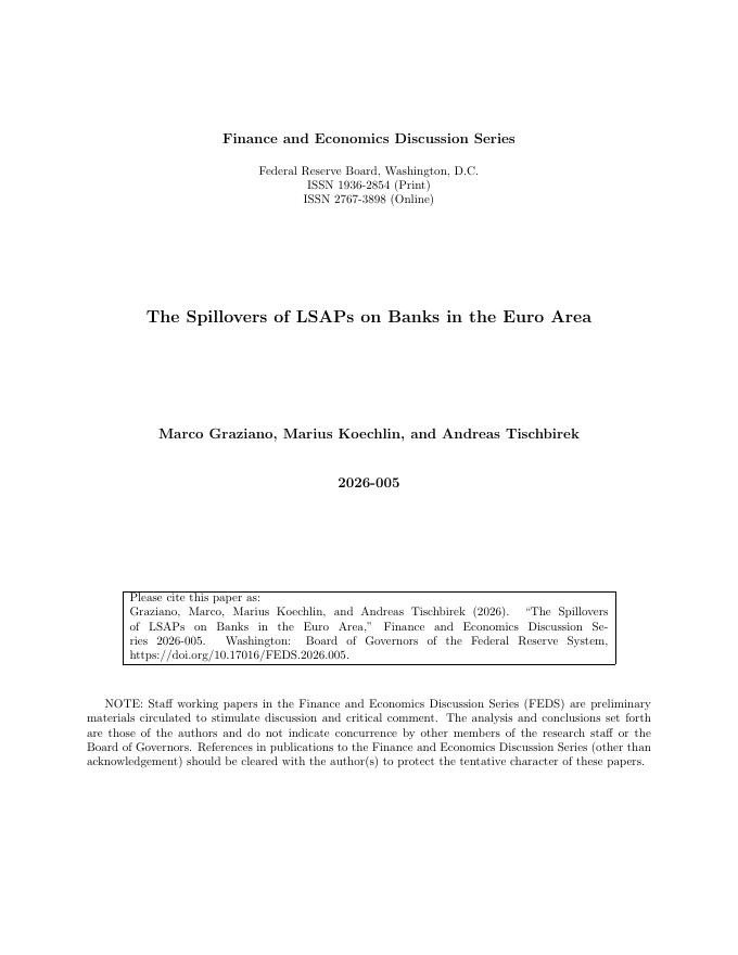 美联储：LSAP对欧元区银行的溢出效应（英文版）