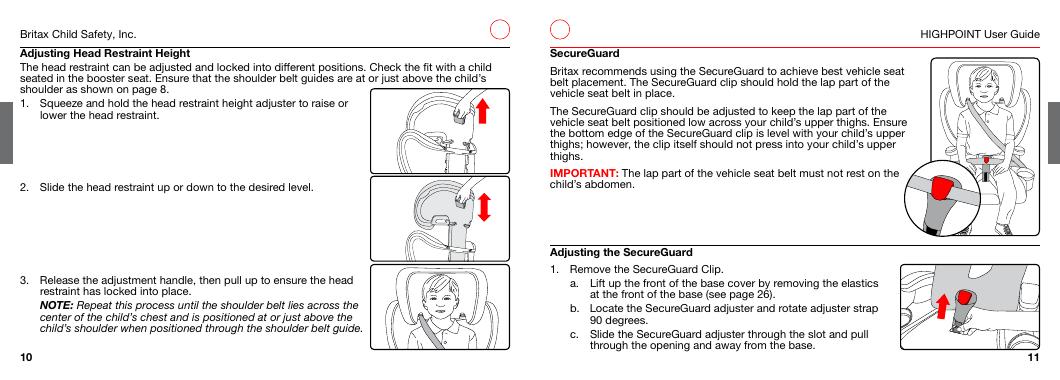 BRITAX® SecureGuard® PLUS儿童汽车安全座椅用户手册_第8页