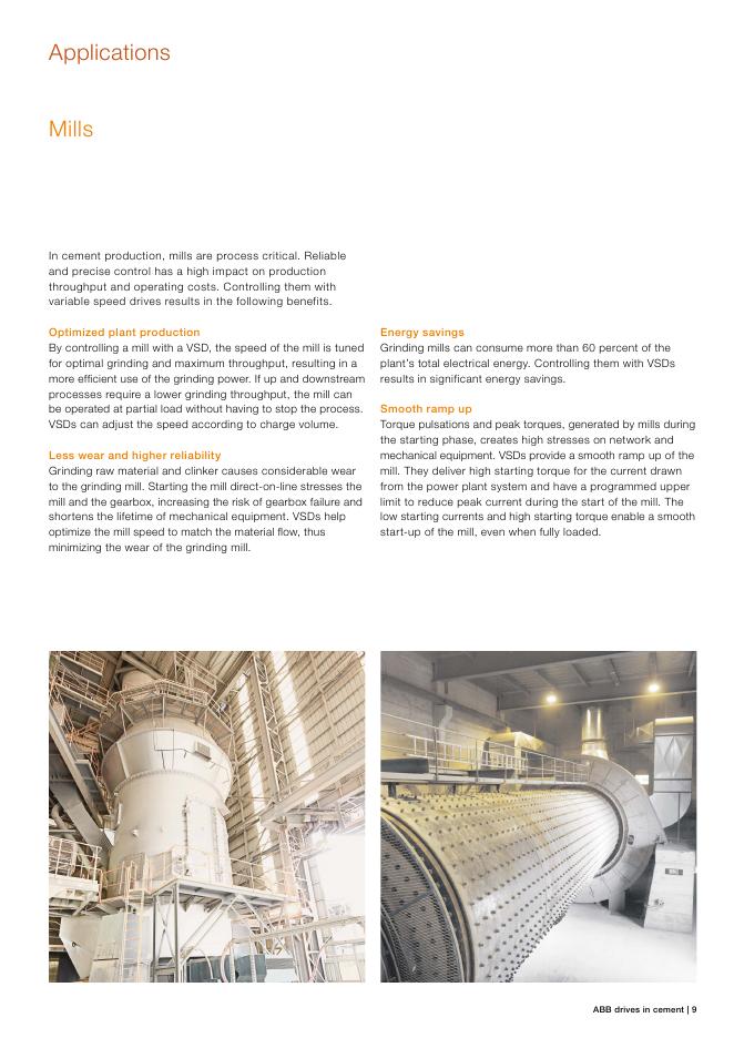 ABB drives in cement Medium voltage drives for reduced energy consumption and optimized process control_第9页
