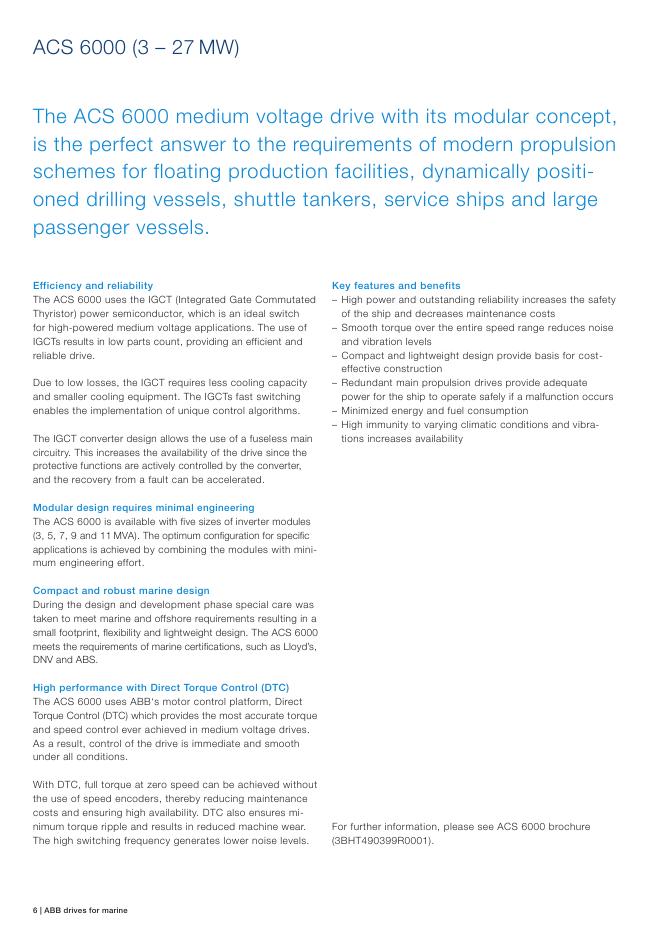 ABB drives for marine Medium voltage drives for reliable and efficient operations at sea_第6页