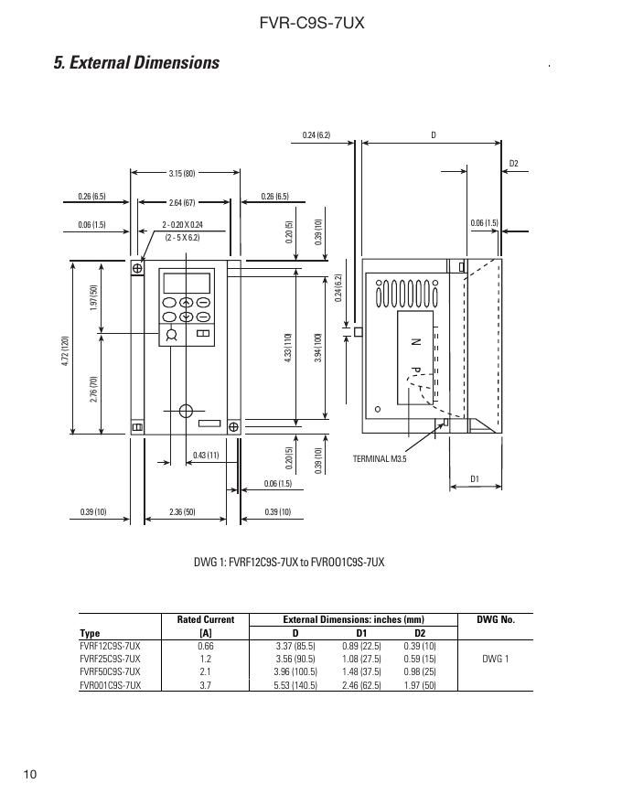 FUJI ELECTRIC FVR-C9S-7UX Drive Series MANUAL_第10页
