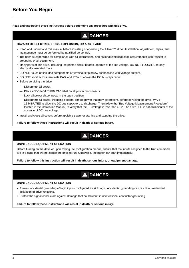schneider Altivar 21 Programming Manual_第6页