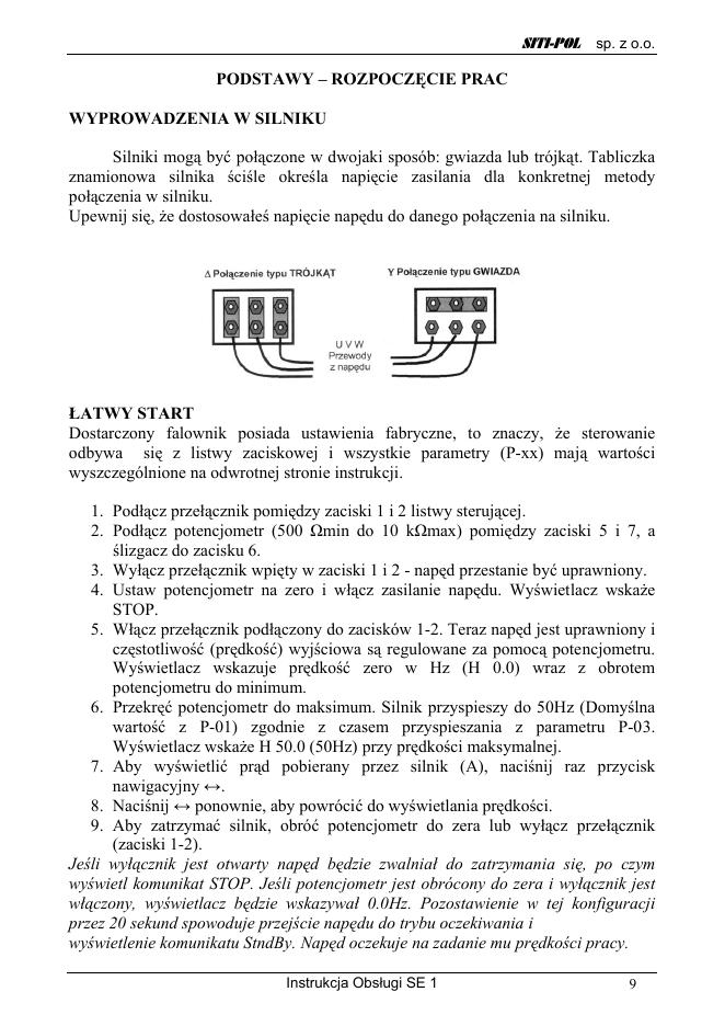 SITI-POL sp. z o.o. Falownik SE 1_第9页