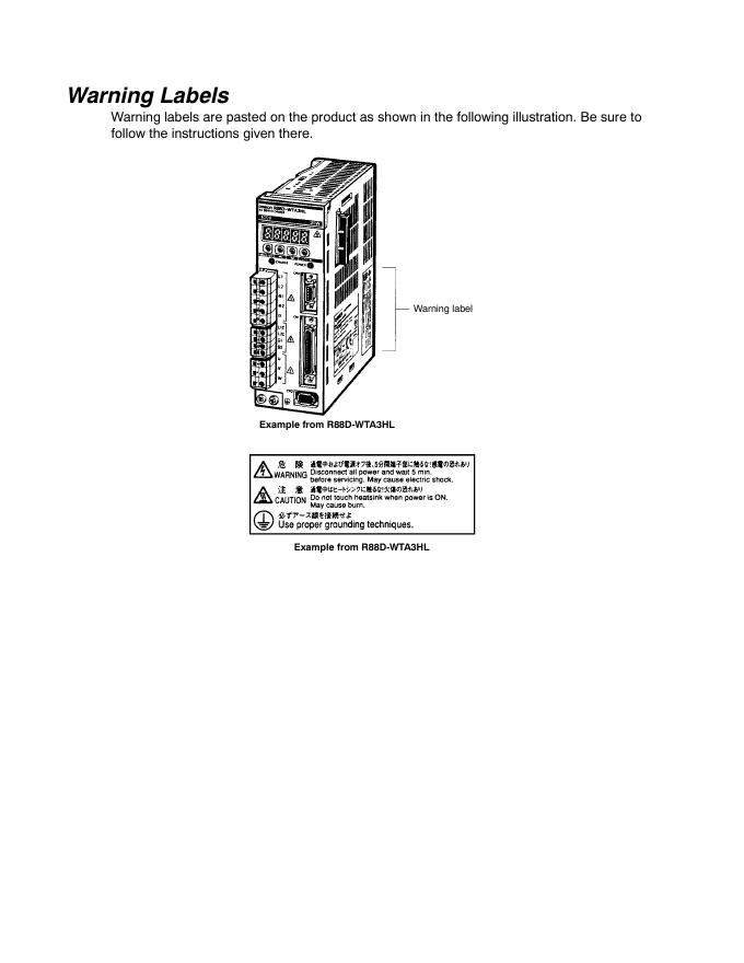 OMRON AC SERVOMOTORS/SERVO DRIVERS USER’S MANUAL_第10页