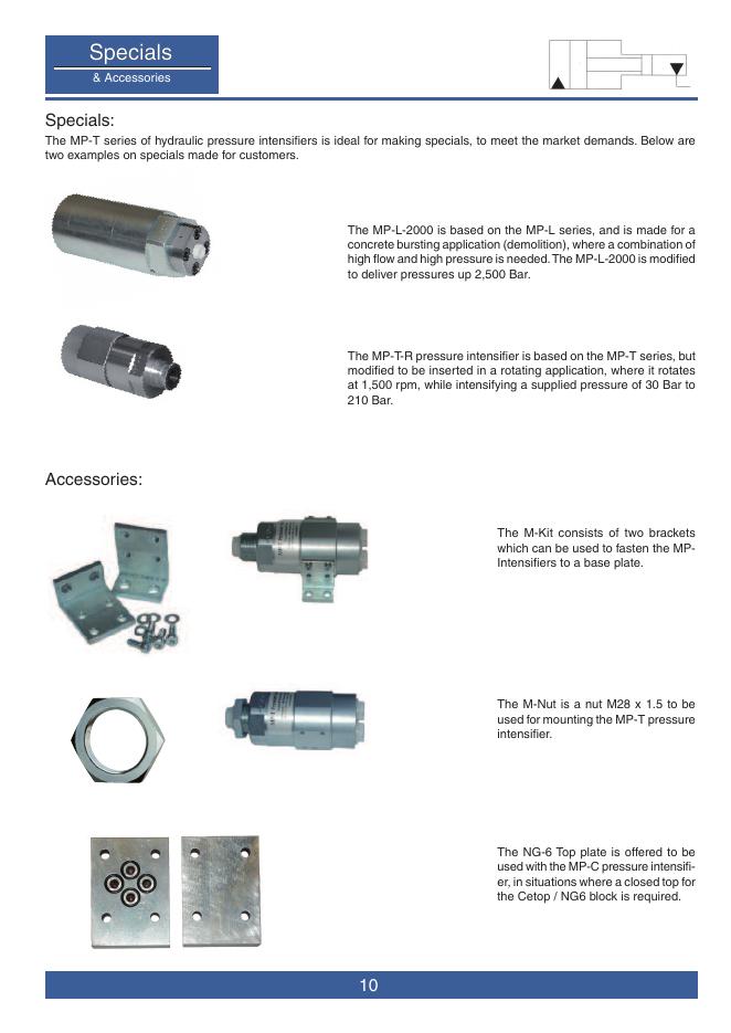 Scanwill-MP-Series The MP-Series of Hydraulic Pressure Intensiﬁers 技术资料（德）_第10页
