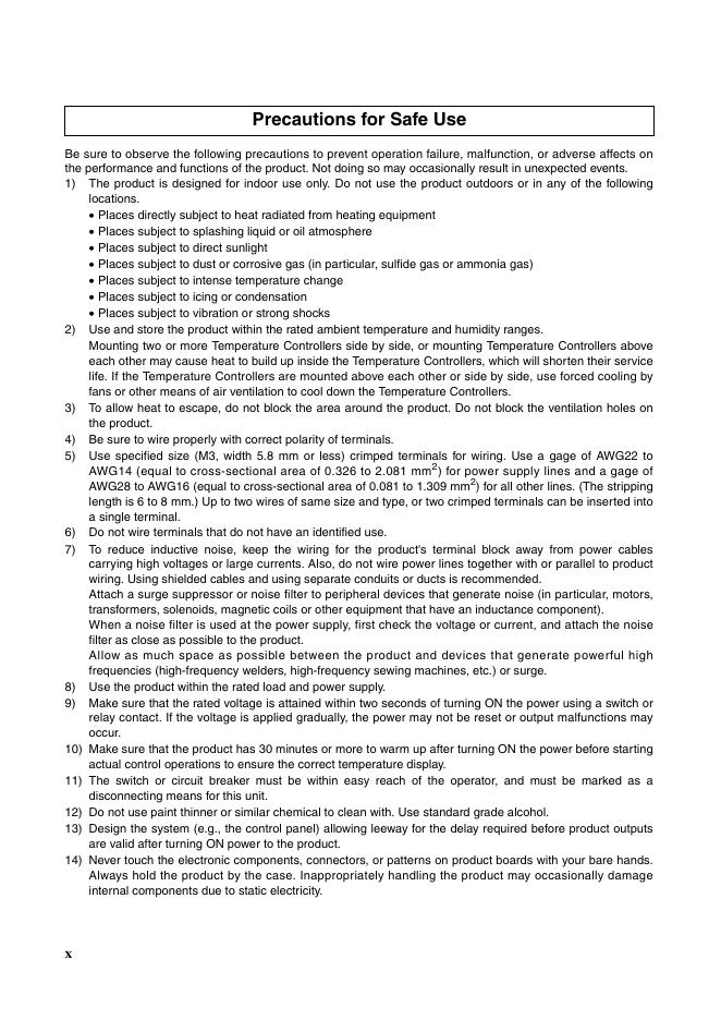 omron EJ1 Modular Temperature Controller User's Manual_第9页