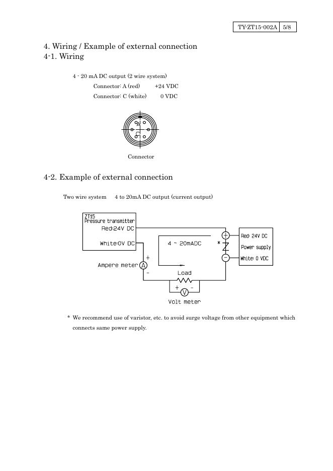 ZT15 PRESSURE TRANSMITTER INSTRUCTION MANUAL_第7页