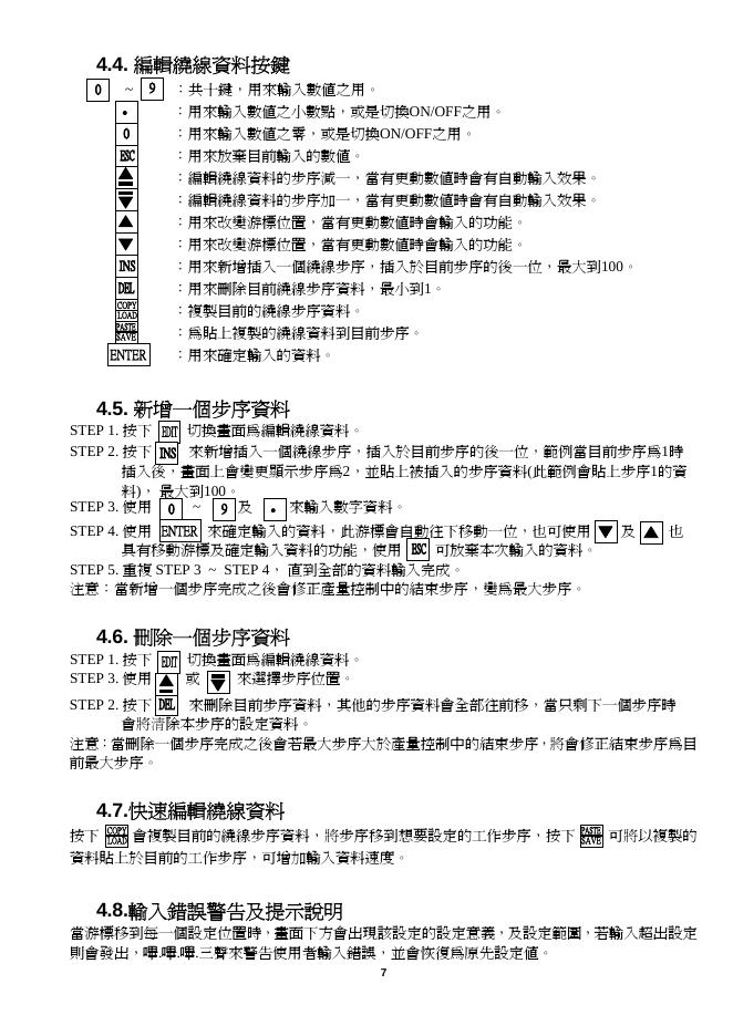 SC-100繞線機控制器 使用說明書_第8页