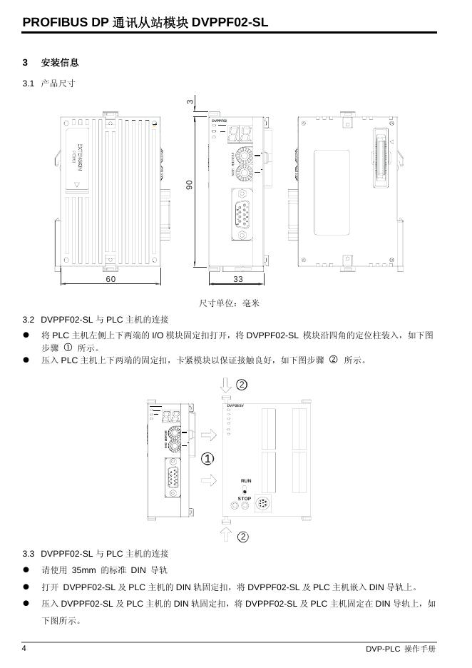 PROFIBUS DP DVPPF02-SL 通讯从站模块 操作手冊_第6页