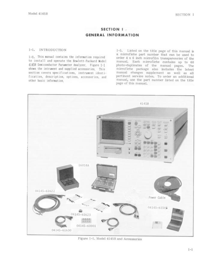 HEWLETT PACKARD HP 4145B SEMICONDUCTOR PARAMETER ANALYZER OPERATION MANUAL_第9页