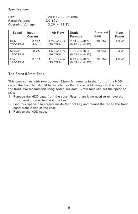 Antec NSK6500 USER MANUAL_第7页