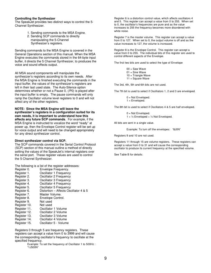 MAGNEVATION Natural Speech & Complex Sound Synthesizer User’s Manual_第9页