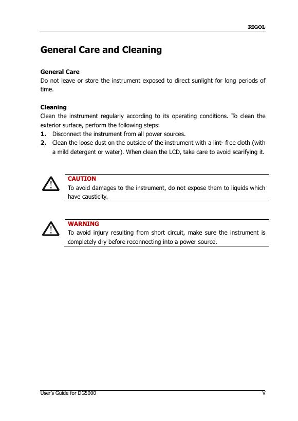 DG5000 Series Function/Arbitrary Waveform Generator User’s Guide_第7页