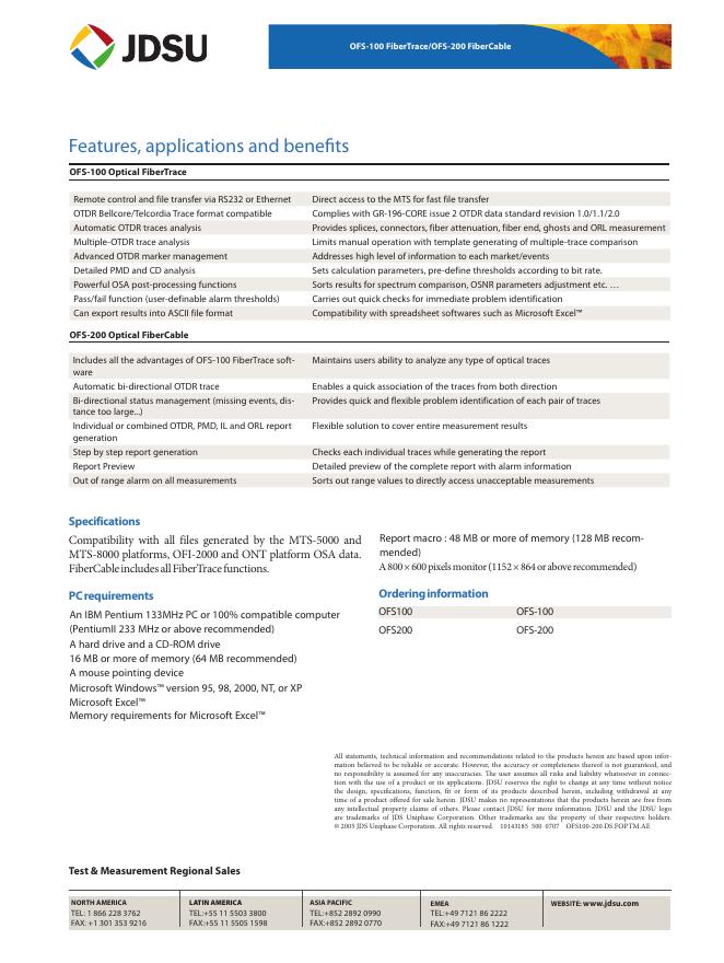 JDSU OFS-100/200_第6页