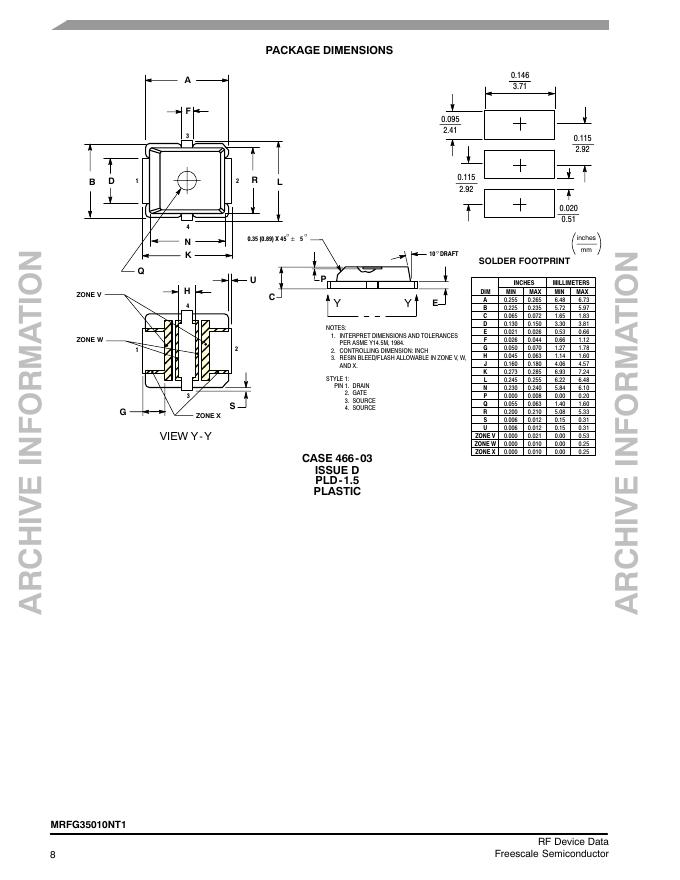 Freescale Semiconductor MRFG35010NT1_第8页