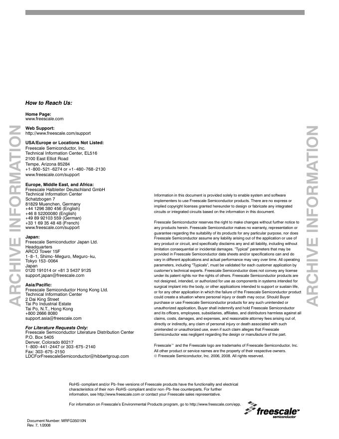 Freescale Semiconductor MRFG35010NT1_第10页