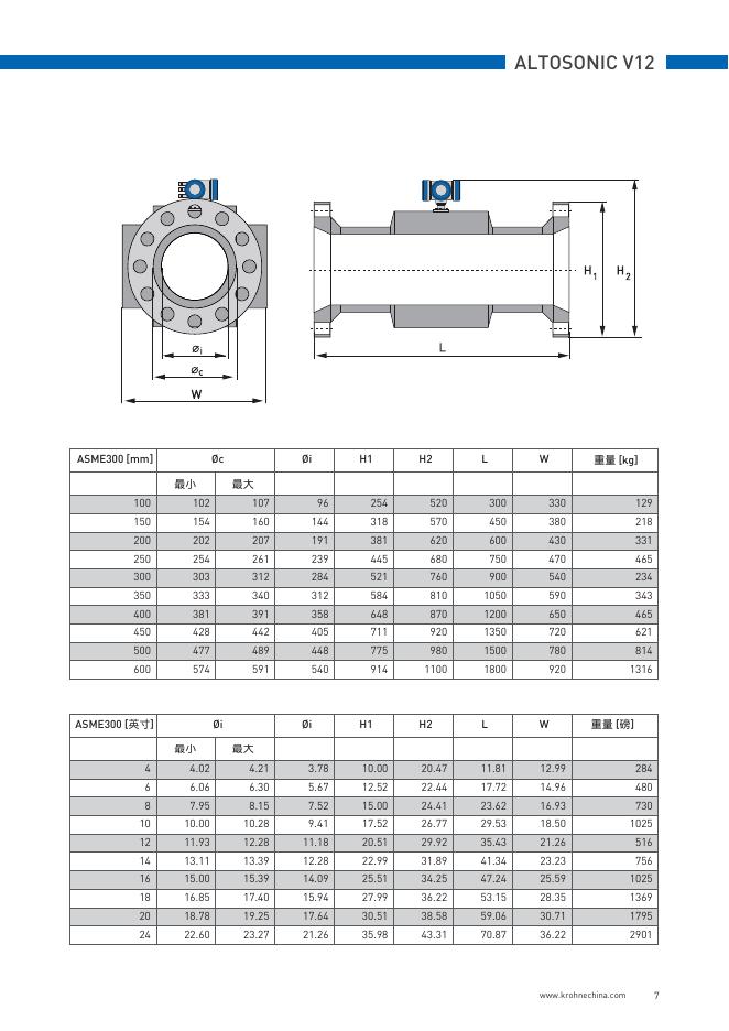 KROHNE ALTOSONIC V12 技术参数_第7页