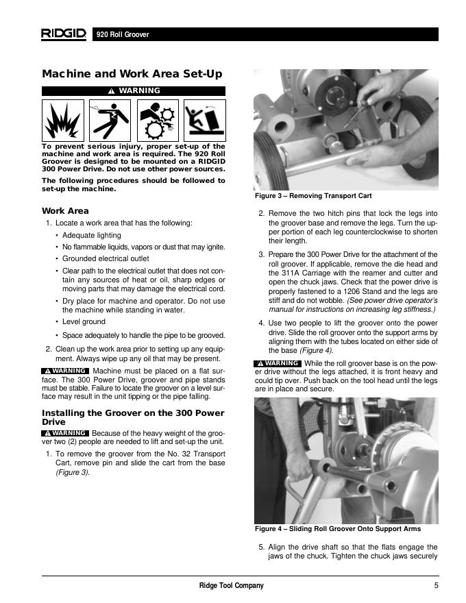 RIDGID 920 OPERATOR'S MANUAL_第7页