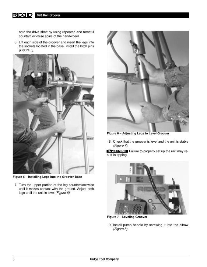 RIDGID 920 OPERATOR'S MANUAL_第8页