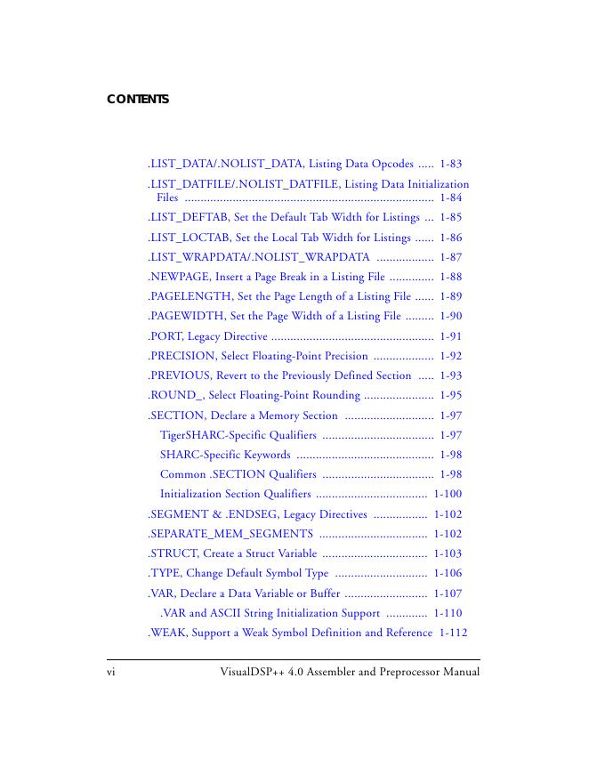 ANALOG DEIVCES Assembler and Preprocessor Manual_第6页