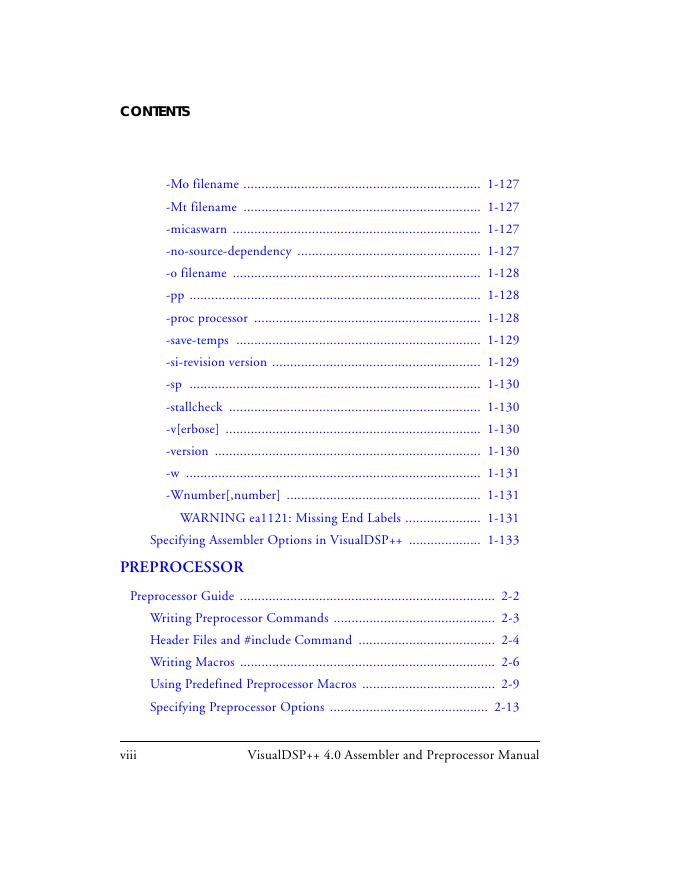 ANALOG DEIVCES Assembler and Preprocessor Manual_第8页