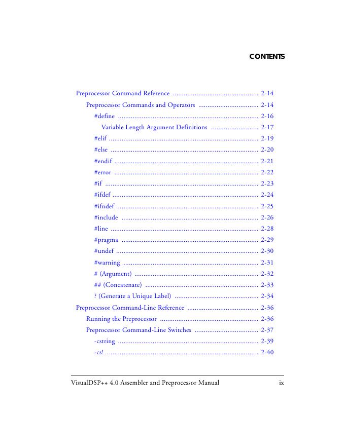 ANALOG DEIVCES Assembler and Preprocessor Manual_第9页