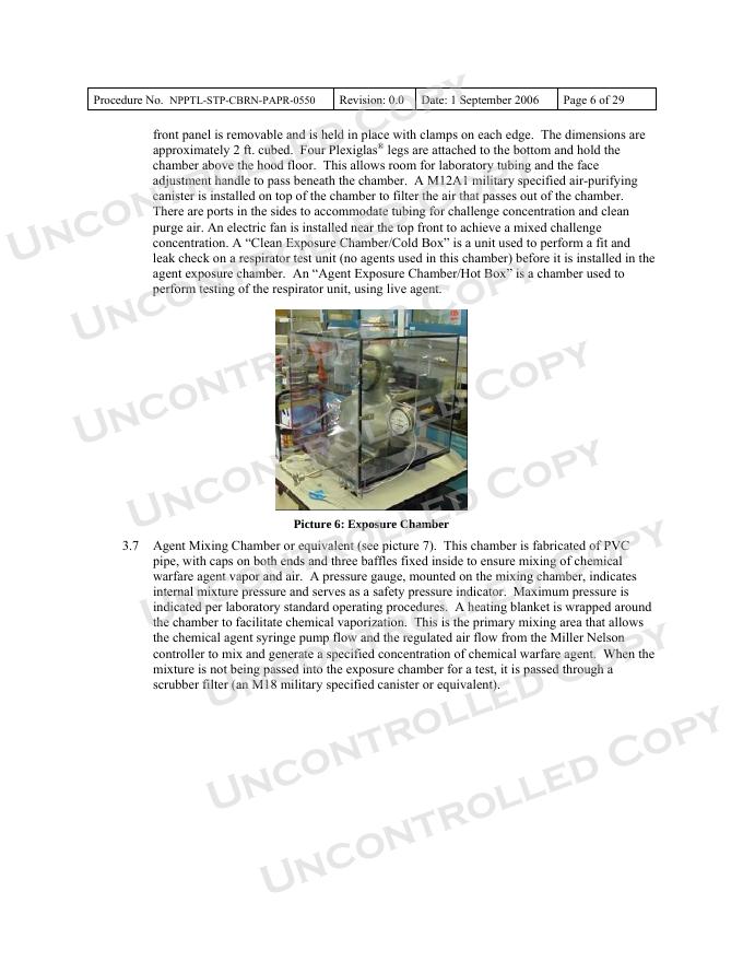 NIOSH NPPTL-STP-CBRN-PAPR-0550 Data Sheet_第6页
